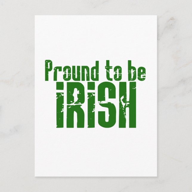 Carte Postale Fier d'être irlandais (Devant)