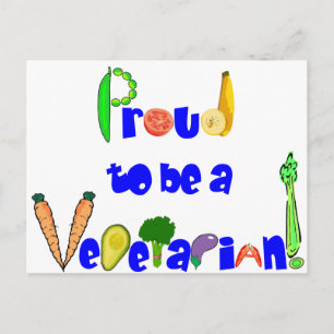 Carte Postale Fier d'être végétarien
