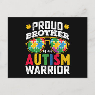 Carte Postale Fier Frère D'Une Famille De Guerriers Autistes
