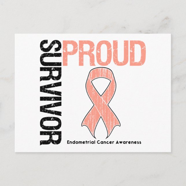 Carte Postale Fier survivant - Cancer de l'enddomètre (Devant)