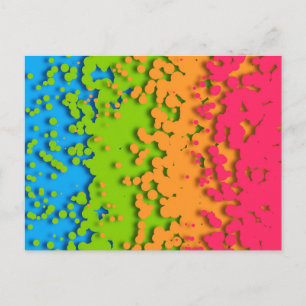 Carte Postale Fière de Groovy Rétro Bubbly Trippy Funky Panroman