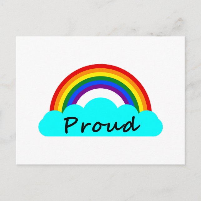 Carte Postale Fière - LGBT Arc-en-ciel (Devant)