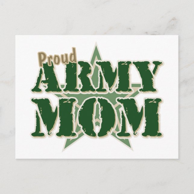 Carte Postale Fière maman de l'armée (Devant)