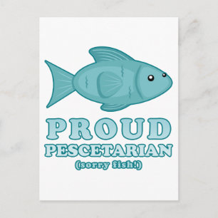 Carte Postale Fière Pescétarienne