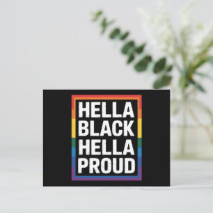 Carte Postale Fièrement noire fièrement gay Pride afro-américain
