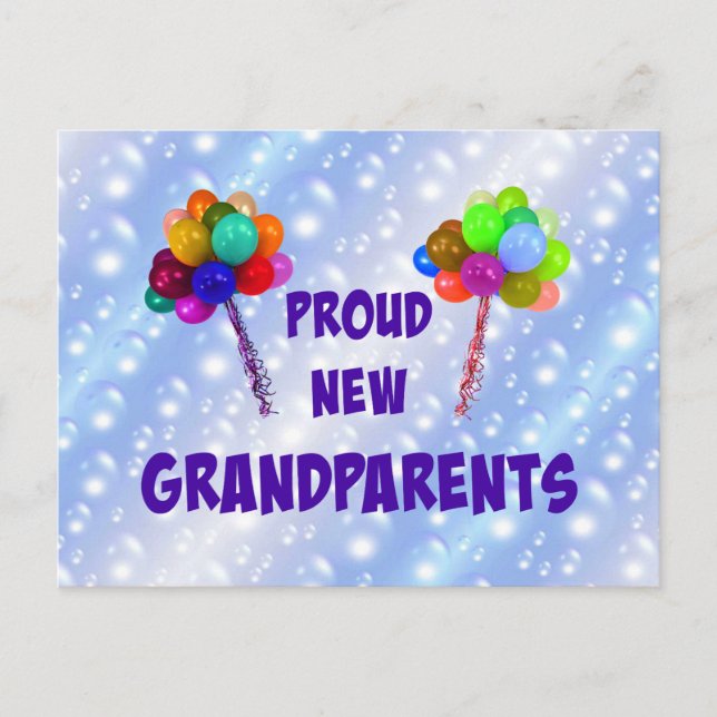 Carte Postale Fiers nouveaux grands-parents (Devant)