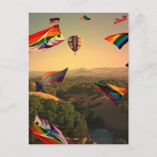 Carte Postale Fierté d'arc-en-ciel au-dessus de la vallée de (Devant)