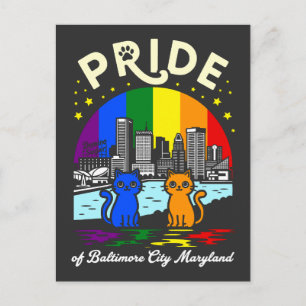Carte Postale Fierté de Baltimore City Maryland Drapeau Arc-en-c