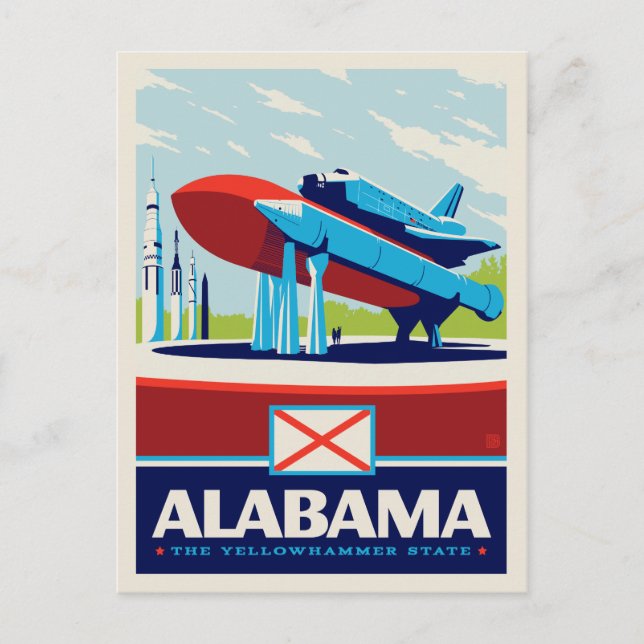 Carte Postale Fierté de l'État | Alabama (Devant)
