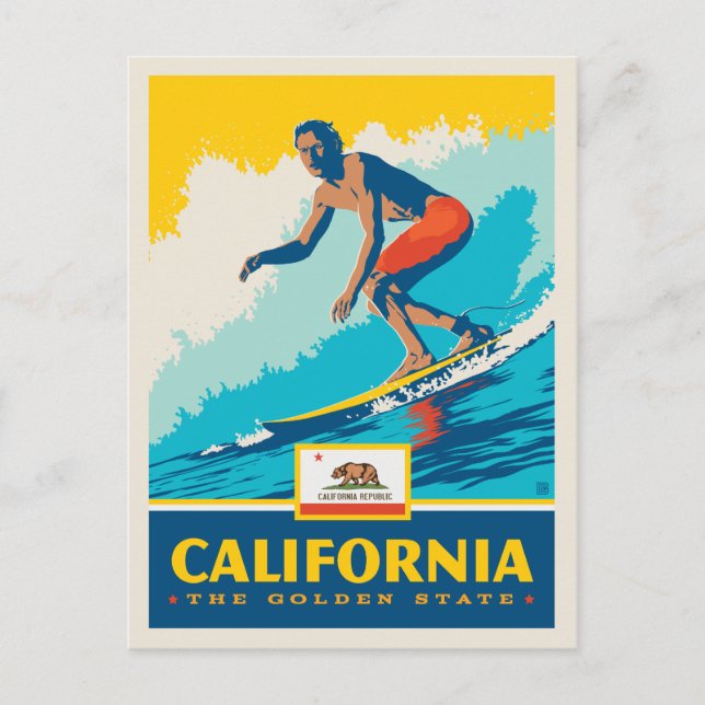Carte Postale Fierté de l'État | Californie (Devant)