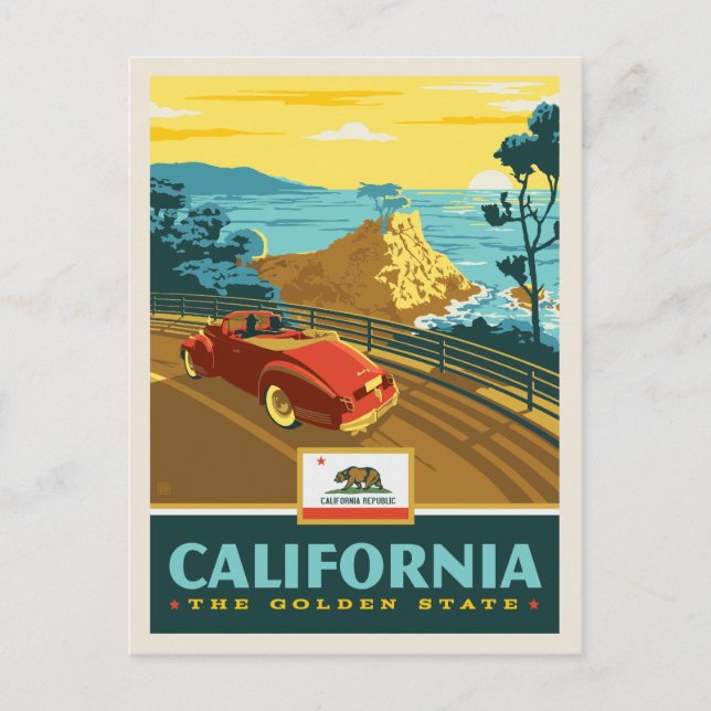 Carte Postale Fierté de l'État | Californie 2 (Devant)