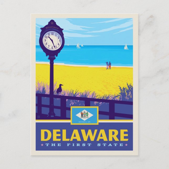 Carte Postale Fierté de l'État | Delaware (Devant)