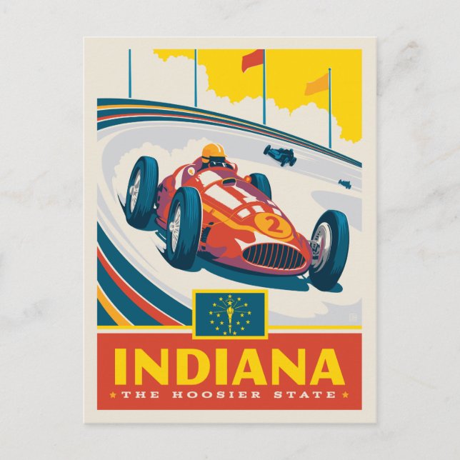 Carte Postale Fierté de l'État | Indiana (Devant)
