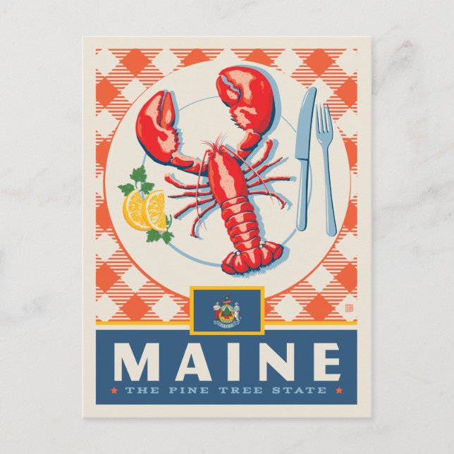 Carte Postale Fierté de l'État | Maine (Devant)