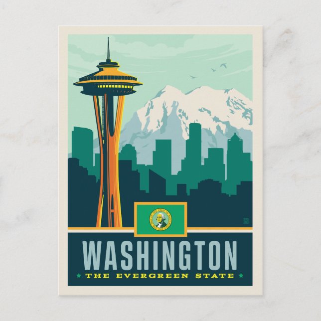 Carte Postale Fierté de l'État | Washington (Devant)