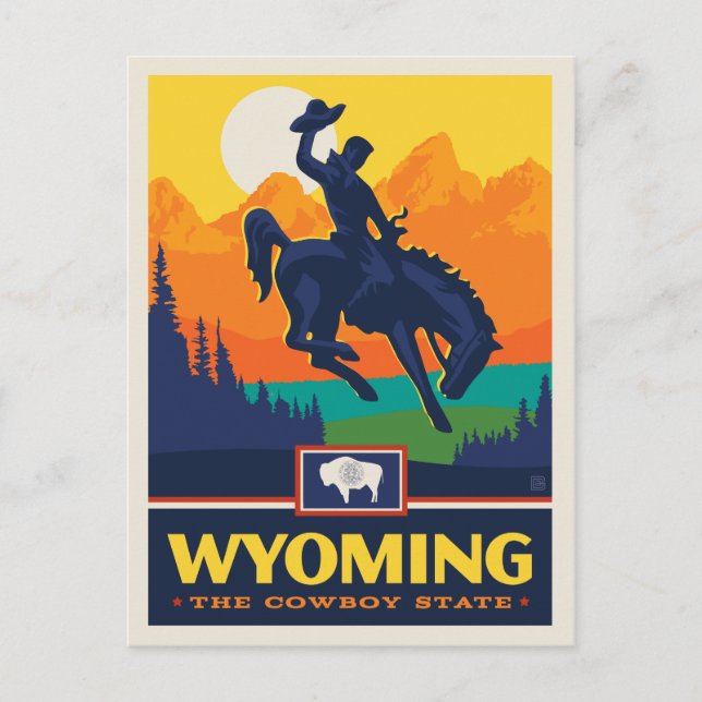 Carte Postale Fierté de l'État | Wyoming (Devant)