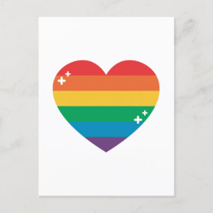 Carte Postale fierté Design arc-en-ciel coloré