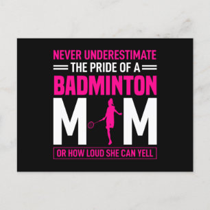 Carte Postale Fierté d'une maman de Badminton