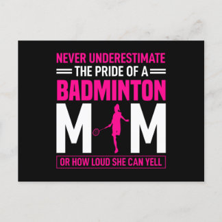 Carte Postale Fierté d'une maman de Badminton