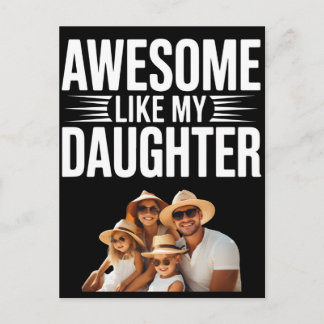 Carte Postale Fierté familiale personnalisée comme ma fille