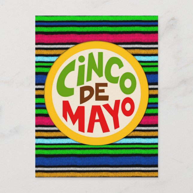 Carte Postale Fiesta Colorée Cinco De Mayo (Devant)