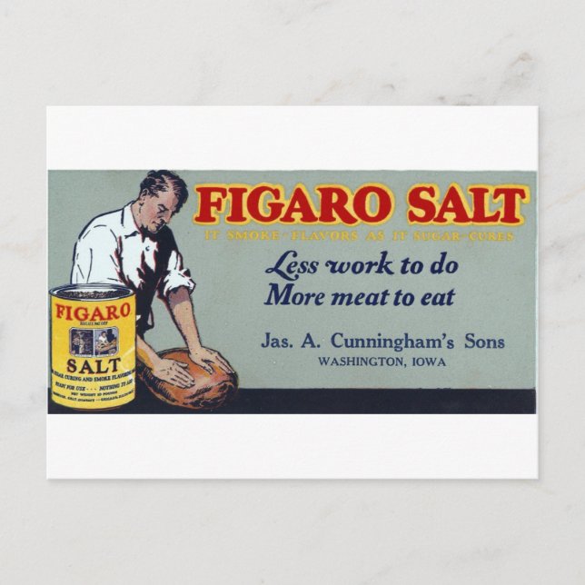 Carte Postale Figaro Salt Ad Washington, IA (Devant)