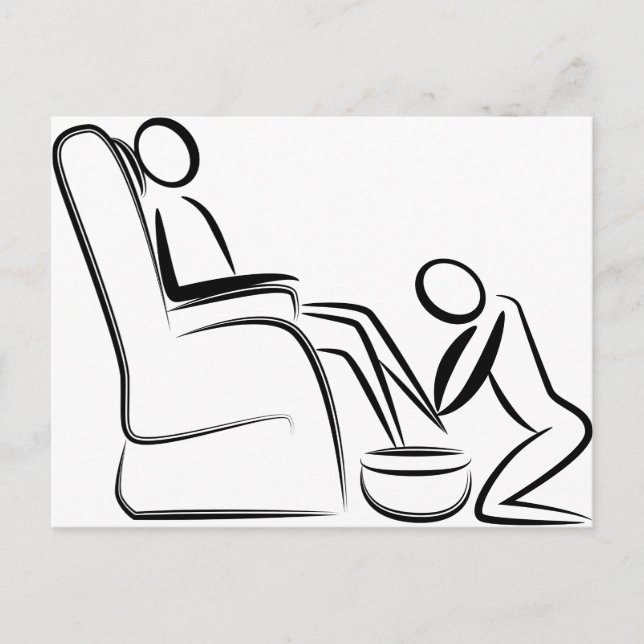 Carte Postale Figure de la tige de massage des pieds (Devant)