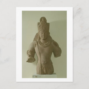 Carte Postale Figure de Lord Vishnu, Mathura (grès rouge)