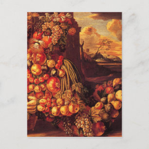Carte Postale Figure d'été assise par Giuseppe Arcimboldo