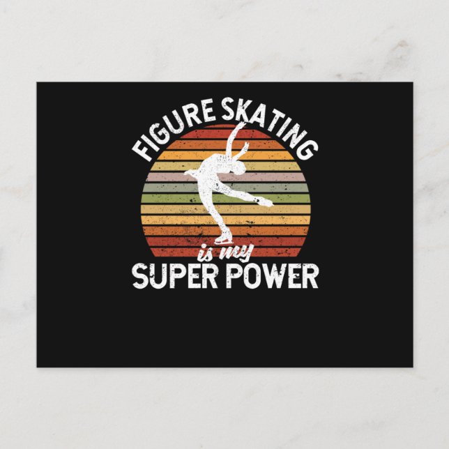 Carte Postale Figure skating is my superpower Winter sports (Devant)