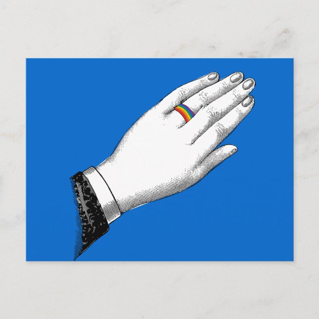 CARTE POSTALE FILE MARIAGE RING (Devant)