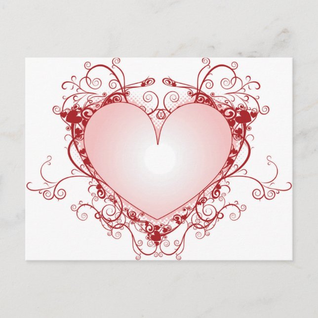 Carte Postale Filigree cardiaque (Devant)