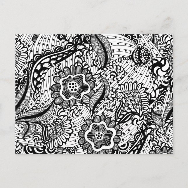 Carte Postale Fille Abstraite (Devant)