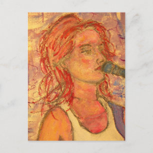 Carte Postale Fille acoustique