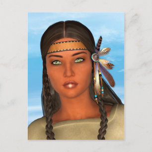 Carte Postale Fille amérindienne