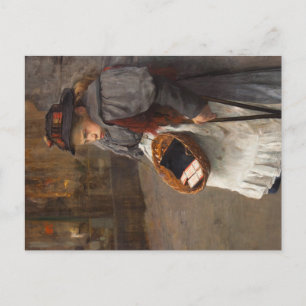 Carte Postale Fille aux allumettes Pauvre gamin des rues Pauvret