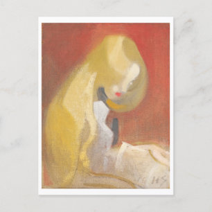 Carte Postale Fille avec cheveux blonds, Helene Schjerfbeck
