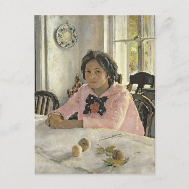 Carte Postale Fille avec pêches, 1887 (Devant)