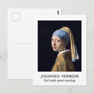 Carte Postale Fille avec perle à oreille 1665 Johannes Vermeer