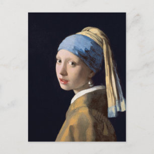 Carte Postale Fille avec perle d'oreille 1665