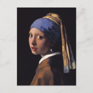 Carte Postale Fille avec une oreille perle