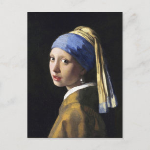Carte Postale Fille avec une oreille perle, Jan Vermeer