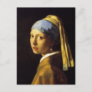 Carte Postale Fille avec une perle à oreille Vermeer Art