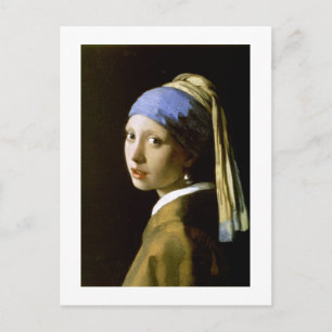 Carte Postale Fille avec une perle à oreille Vermeer Art
