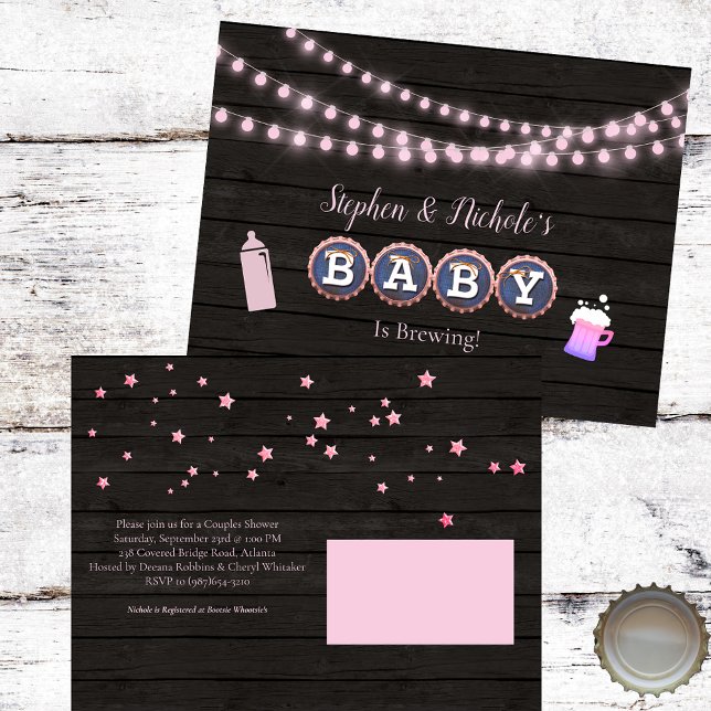Carte Postale Fille Baby Rustique Est en Train de Brasser la Fêt (Créateur téléchargé)