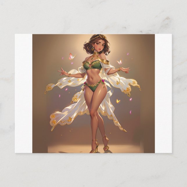 Carte Postale Fille charmante  (Devant)