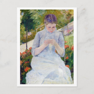 Carte Postale Fille dans le jardin, Mary Cassatt