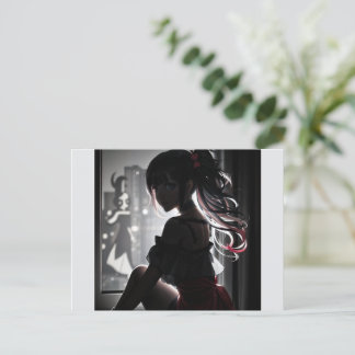 Carte Postale Fille dans l'ombre