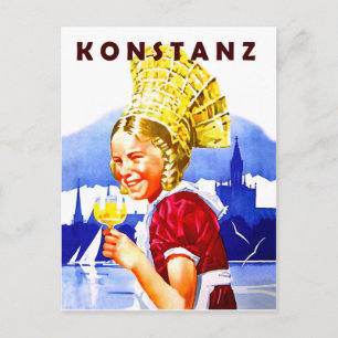 Carte Postale Fille de Constance, Allemagne