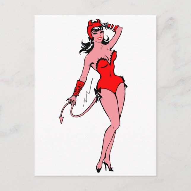 Carte Postale Fille de diable (Devant)